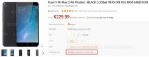Xiaomi Mi Max 2 4G Phablet gearbest with text