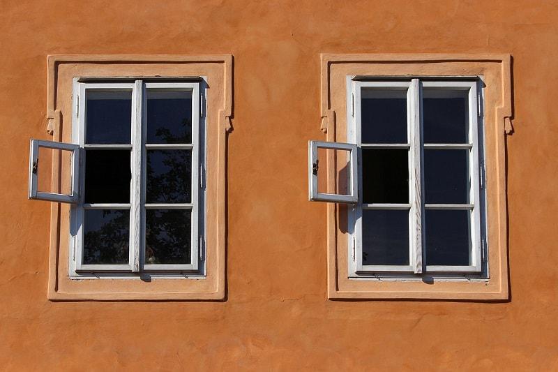 TWO WINDOWS IN BROWN COLOR