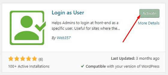 LOGIN AS USER ACTIVATION