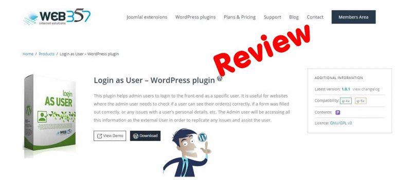Login as User WordPress Plugin, Παρουσίαση
